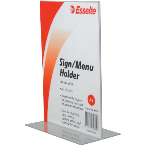 ESSELTE SIGN/MENU HOLDER A5 Double Sided Portrait