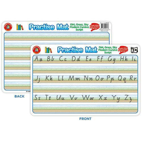 Practise Mats - Modern Cursive Dirt Grass Sky