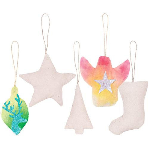 Pre-stuffed Calico Christmas Ornaments Pack of 10