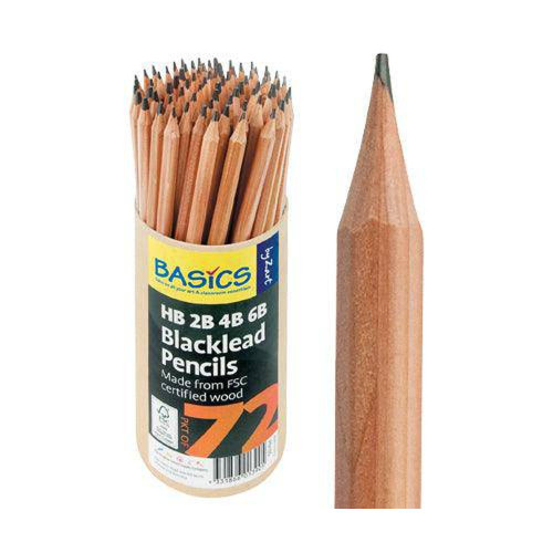 Zart Basics Blacklead Assorted Grade Pencils Classpack of 72