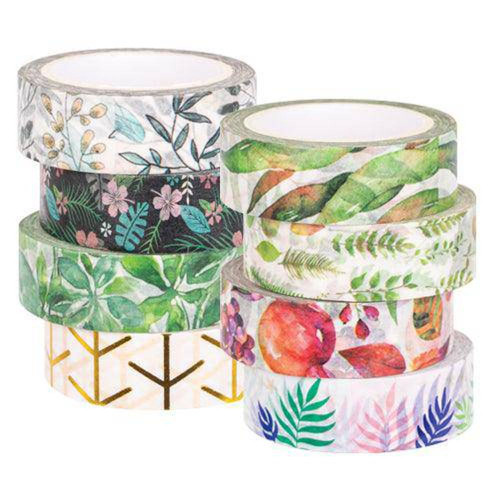 Washi Tape Pack of 8 - Plant
