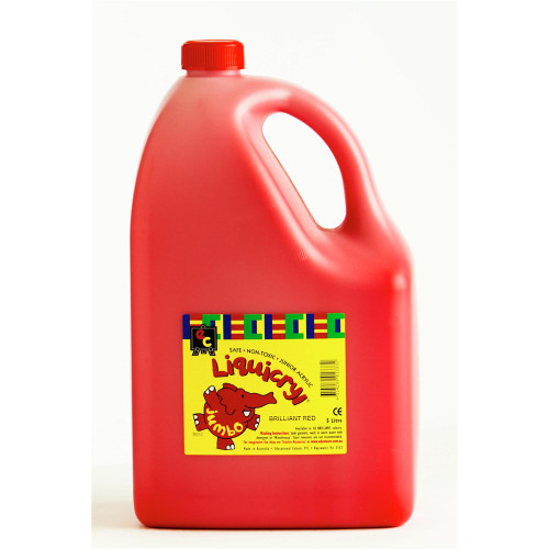 EC LIQUICRYL PAINT 5 Litre Brilliant Red
