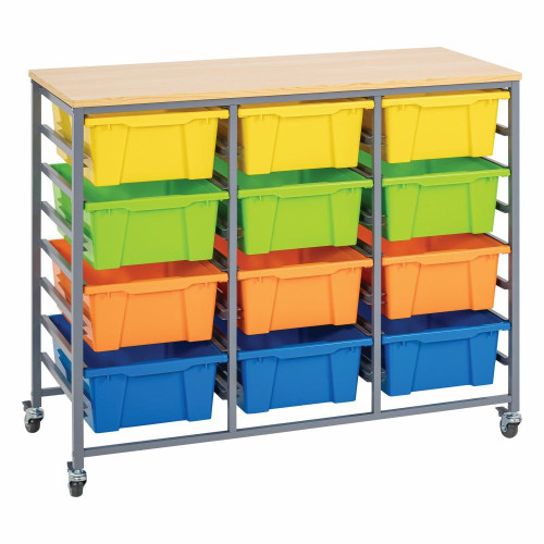 Triple Tote Tray Trolley Kits - Triple Kit - Brights