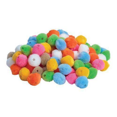 Pom Poms with Hole 20mm Pack of 100