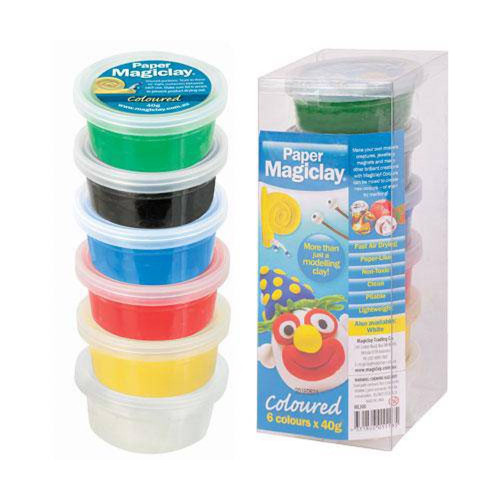 Paper Magiclay 240g Coloured 6 Canisters