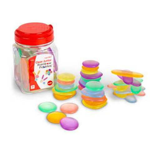 Clear Junior Rainbow Pebbles - 36 pc