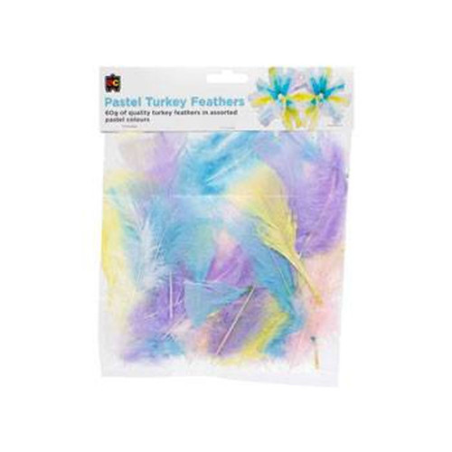Pastel Turkey Feathers