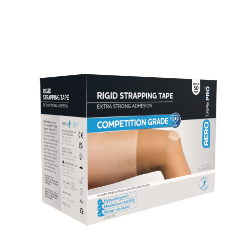 AEROTAPE Rigid Pro Strapping Tape 5cm x 15m, Box of 4
