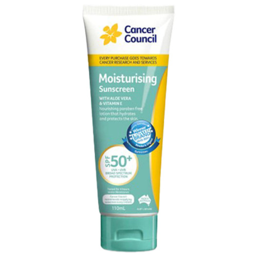 CANCER COUNCIL SPF50+ Moisturising Sunscreen Tube 110mL