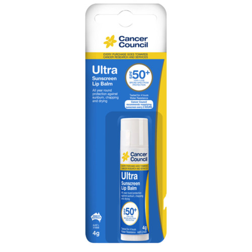 CANCER COUNCIL SPF50+ Ultra Lip Balm 4g