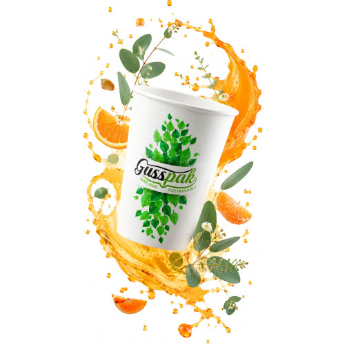 Gusspak 12oz (355ml) White Paper Coffee Cups (1000 Pack) | Single Wall Disposable Takeaway Cups for Hot Drinks