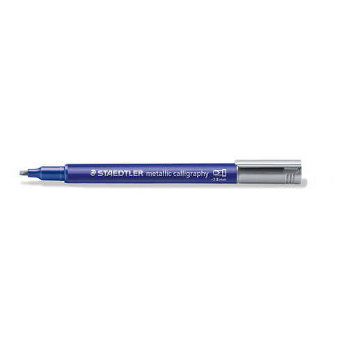 Staedtler 8325 Metallic Calligraphy Marker - Silver, Each