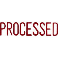 Shiny Pre-Inked Stamp - "PROCESSED" Solid Text - Red
