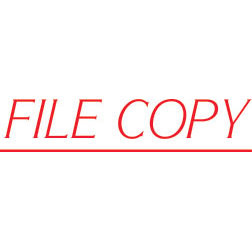 Shiny Pre-Inked Stamp - "FILE COPY" Solid Text - Red
