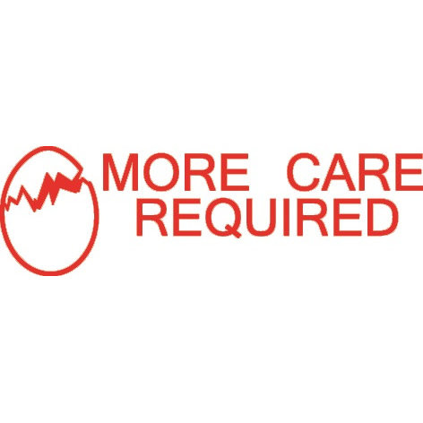 Shiny Teacher Stamp - More Care Required - Red