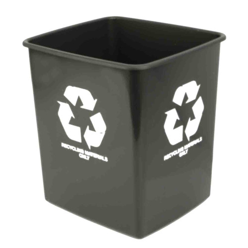 ITALPLAST 15 Litre "Recycling Materials Only" Tidy Bin - greenR - Recycled Black, Each