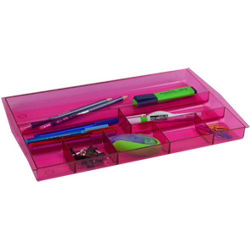 ITALPLAST Drawer Tidy - Tinted Pink, Each