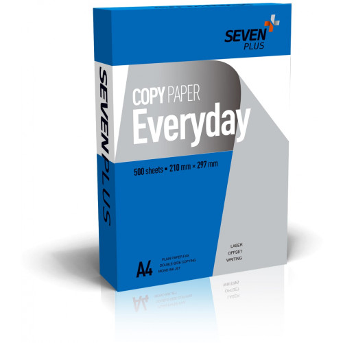 Seven Plus A4 Copy Paper 160 CIE 80gsm 500 Sheet 100 Reams