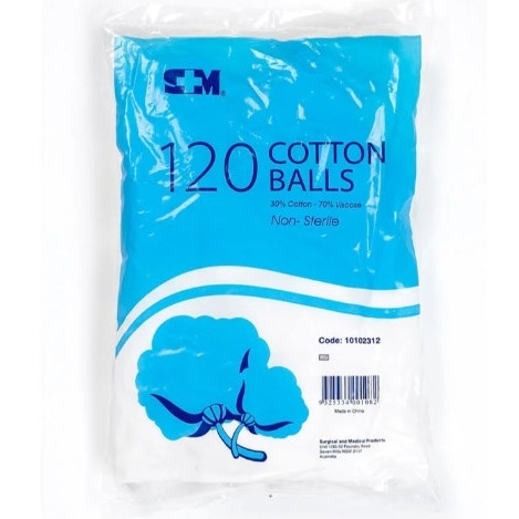 S+M Cotton Balls 0.6g (120pc)