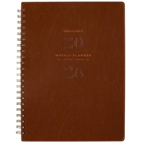 At A Glance AAG3006 Signature 2026 Diary A4 Week To View Brown