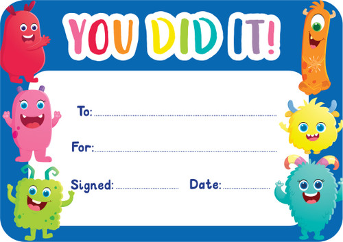 Giggle & Grow You Did It Certificates