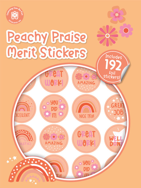 Peachy Praise Merit Sticker Book