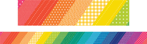 Rainbow Patterns Border