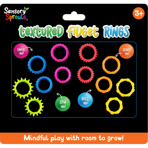 Textured Fidget Rings Set