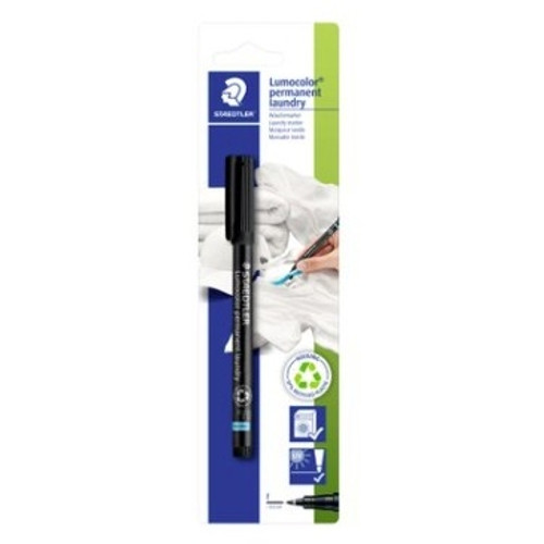 Staedtler 319 Lumocolor 0.6mm Permanent Marker - Laundry Black, Each