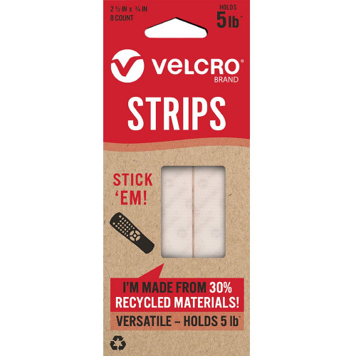Velcro Strips 6.3cm x 1.9cm, Pack of 8