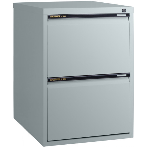 Statewide Vertical Filing Cabinet 2 Drawer H715 x W467 x D610mm Light Grey, Each