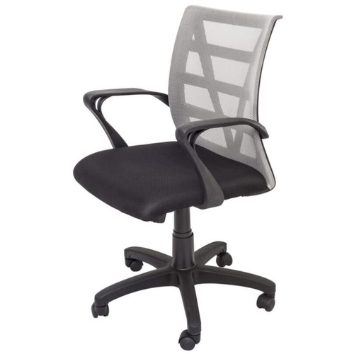 FURNX VIENNA OPERATOR CHAIR MESH SILVER WITH ARMS