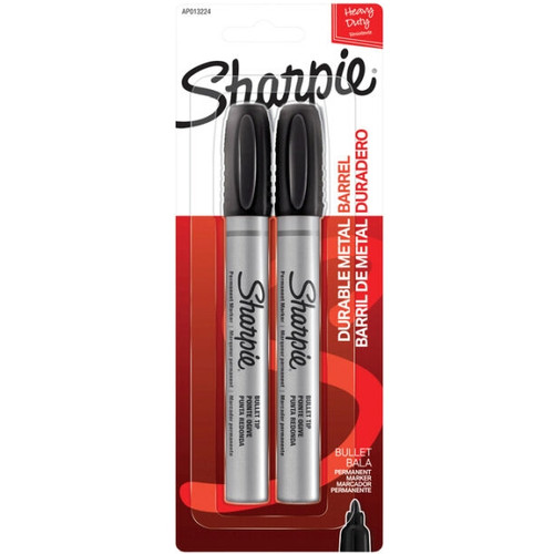 Sharpie Metal Bullet Black, Pack of 2