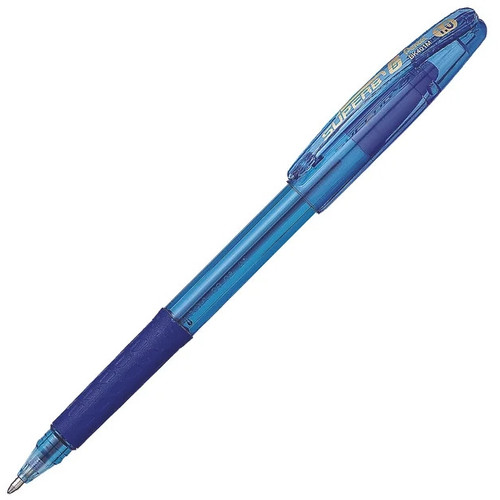 Pentel BK401M Superb G Ballpoint Pen 1.0mm Broad Nib Blue, Box of 12