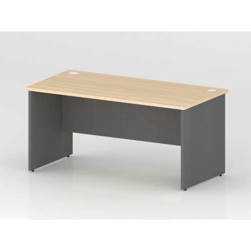 OM Premiere Straight Desk 1500Wx750Dx720mmH Oak / Ironstone