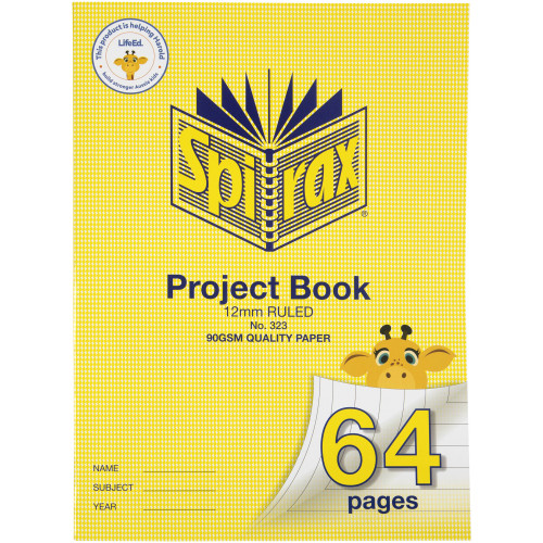 SPIRAX 323 SUPER SIZE PROJECT BOOK 320X235MM 64PG 12MM 90GSM