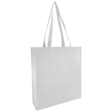 Plain Non Woven Bags White 350H X 420W X 120mm Gussett & Bottom (Each)