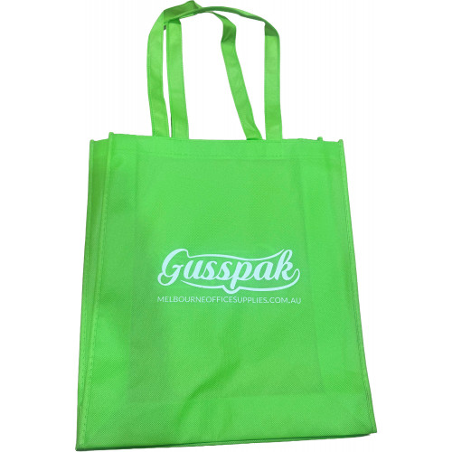 Gusspak Non Woven Bags Green 350mm H X 420mm W X 120mm Gussett & Bottom (Each)