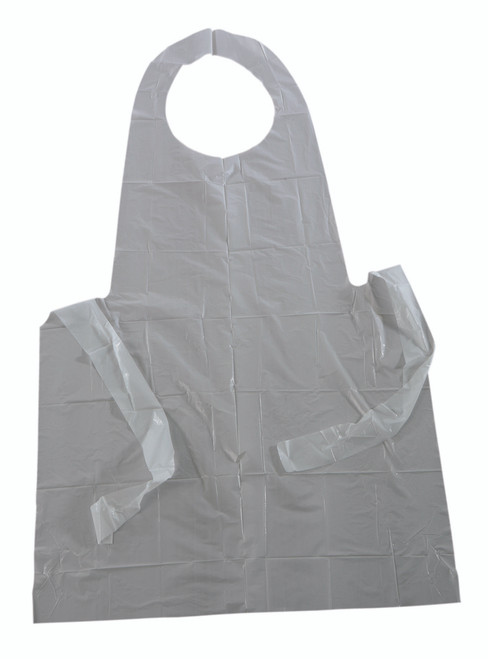 Ultra Health Disposable Apron PE White, 71cm x 117cm - Pack of 100