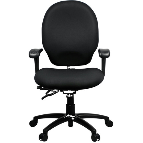 Duro Heavy Duty Task Chair Medium Back - Black, Each