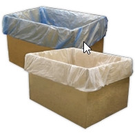 Blue Heavy Duty Carton Liner with Welded Gusset Carton of 400 Bags 63 x 63 +38cm