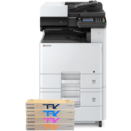 Kyocera M8124CIDN Multi-Function A3 Colour Printer with PF-470 Paper Feeder Tray (500 Sheet Capacity) and Bonus Free Set of Toners