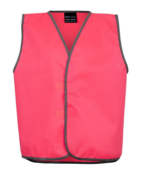 JB's Wear Kids Hi Vis Safety Vest Size 4-6 in Pink, Each