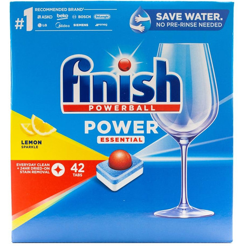 Finish Powerball Dishwashing Tablets Lemon Sparkle, Box of 42