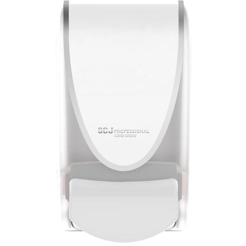 DEB QuickView Transparent Manual 1L Dispenser - White/ Chrome, Each