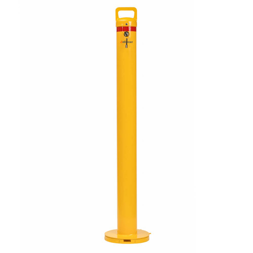 Bollard Removable 90mm Surface Mount Yellow Keyed Alike