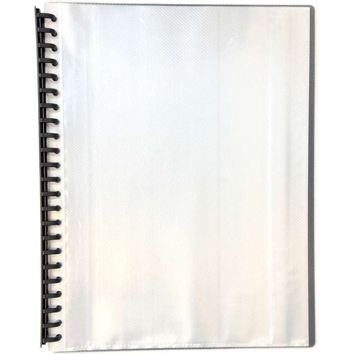 DISPLAY BOOK - CLEAR FRONT COVER - A4 20 POCKET - REFILLABLE - BLACK