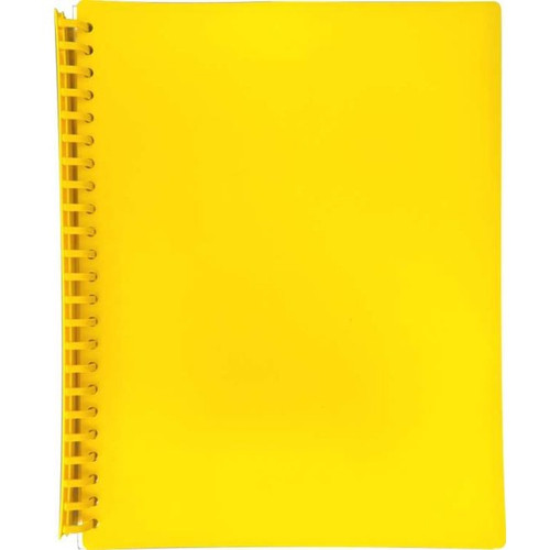 DISPLAY BOOK A4 20 POCKET - REFILLABLE - YELLOW