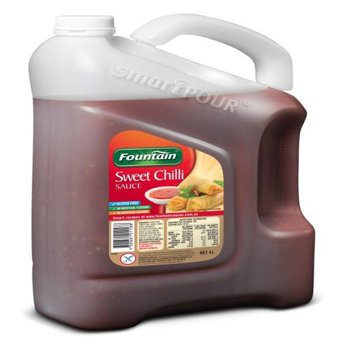 Fountain Gluten Free Sweet Chilli Sauce 4L***Short Expiry: 24-Jul-2026***