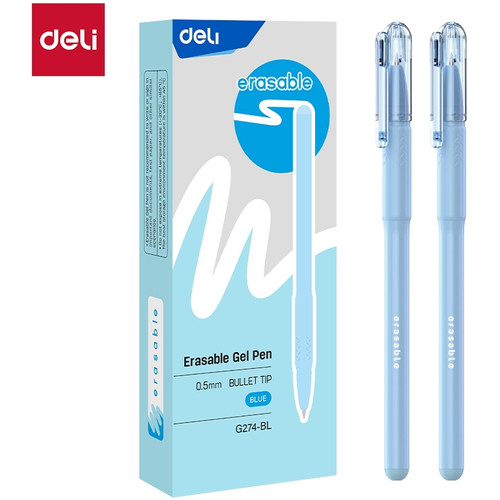 Deli Erasable Gel Pen 0.5mm Blue